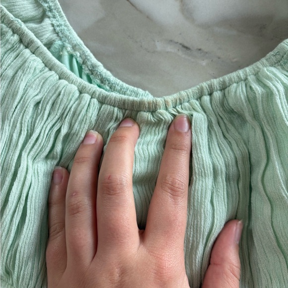 Elegant Mint Green Mini Dress - Picture 4 of 5